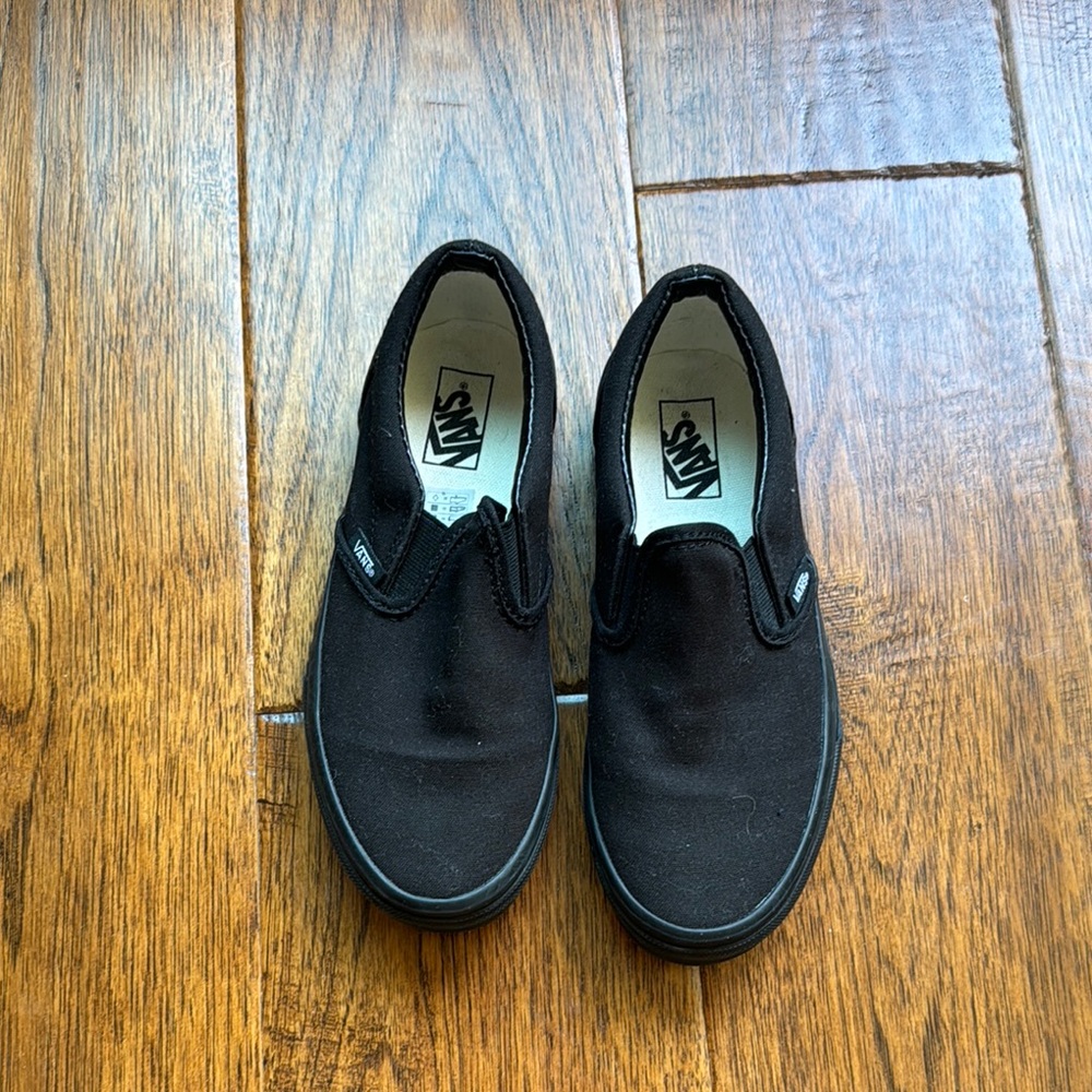 Vans Black Slip-On Sneakers Canvas Casual